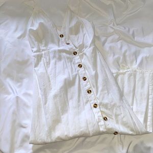 White strapless dress